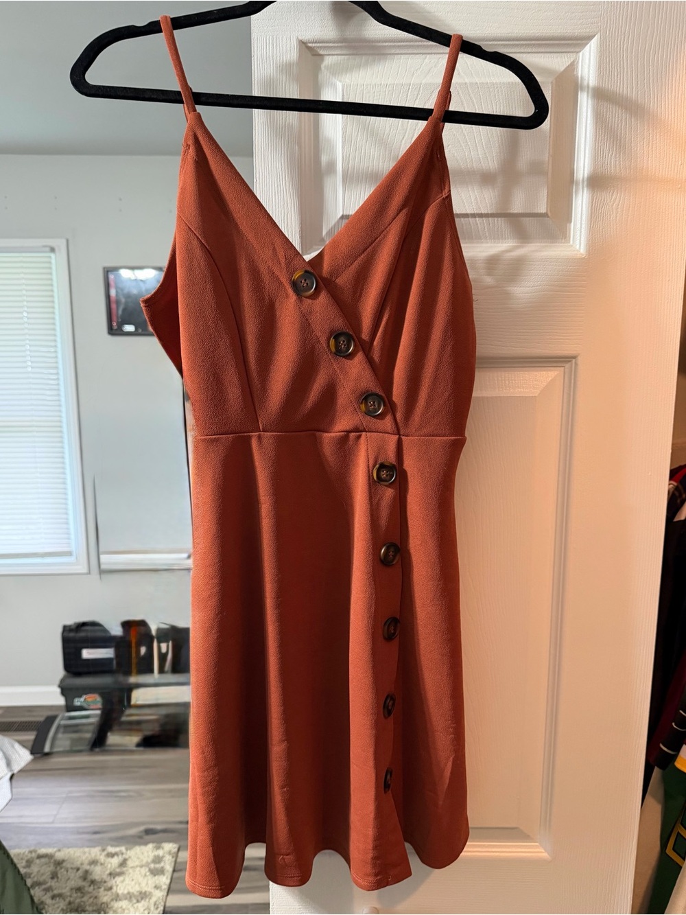 Popular Basics Women's Burnt Orange Short Dress
